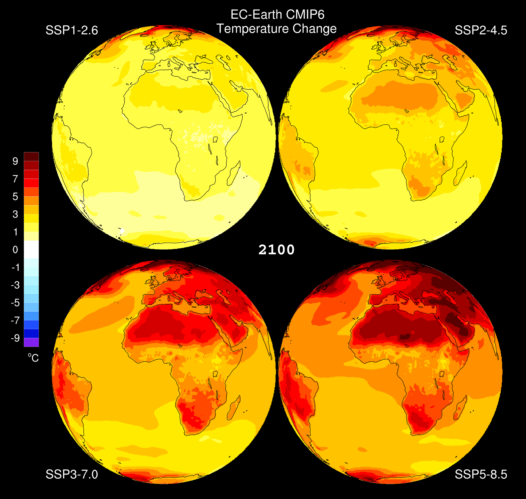 EC-Earth CMIP6 T2M Projections