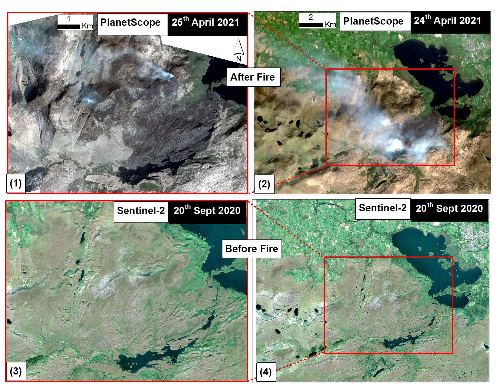 figure 2 show how fast the fire was spreading in the National Park