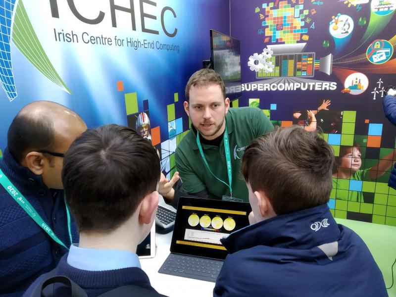 Each year ICHEC is proud to host a stand at the BT Young Scientist Exhibition